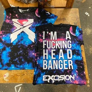 EXCISION HEADBANGER T-SHIRT POLY EDM DUBSTEP TRAP SKRILLEX NEW OFFICIAL